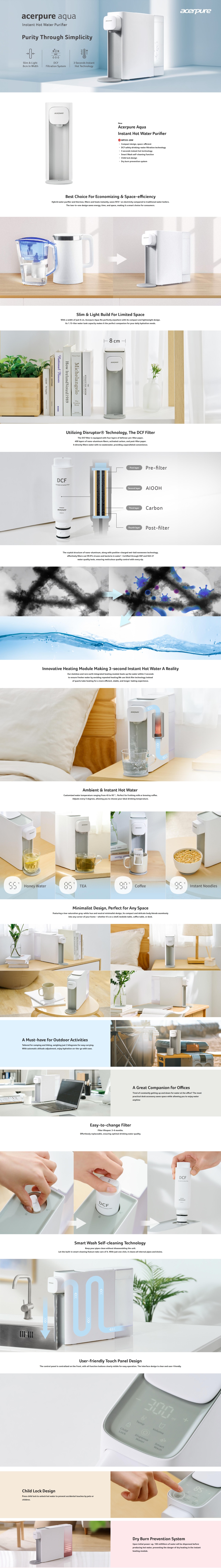 Acerpure ACER-WP333-20W Acerpure Aqua Instant Hot Water Purifier