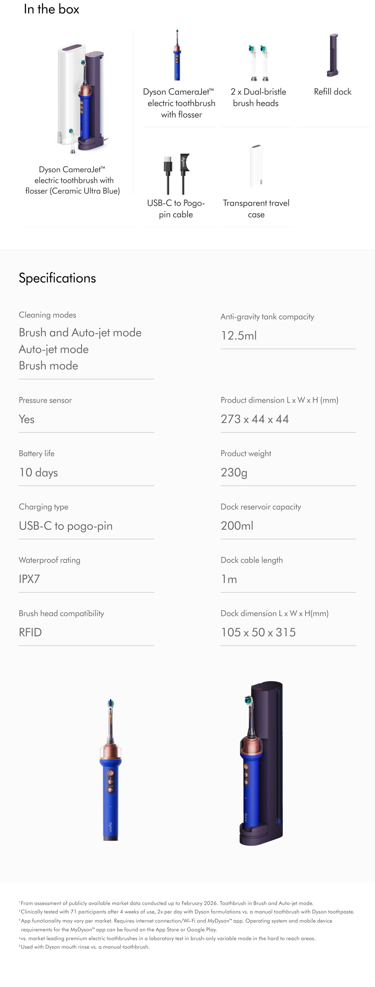 DYSON CameraJet™ electric toothbrush with flosser