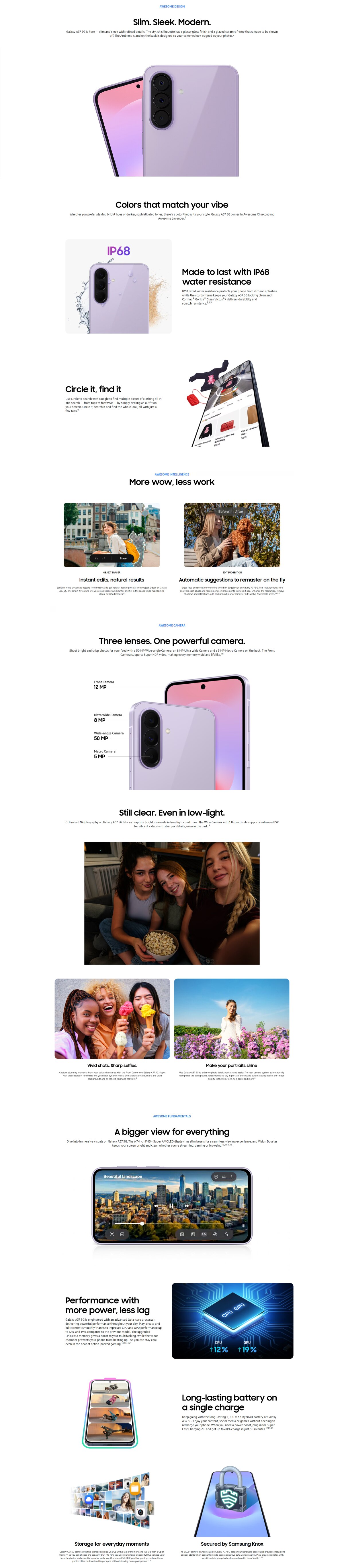 SAMSUNG Galaxy A37 Smartphone