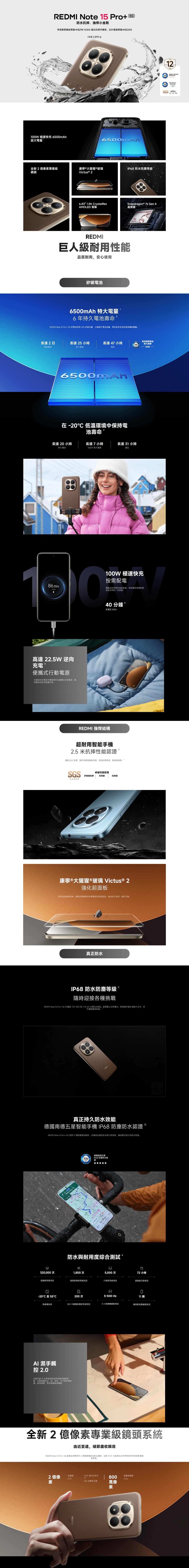 Redmi 紅米 Note 15 Pro+ 智能手機