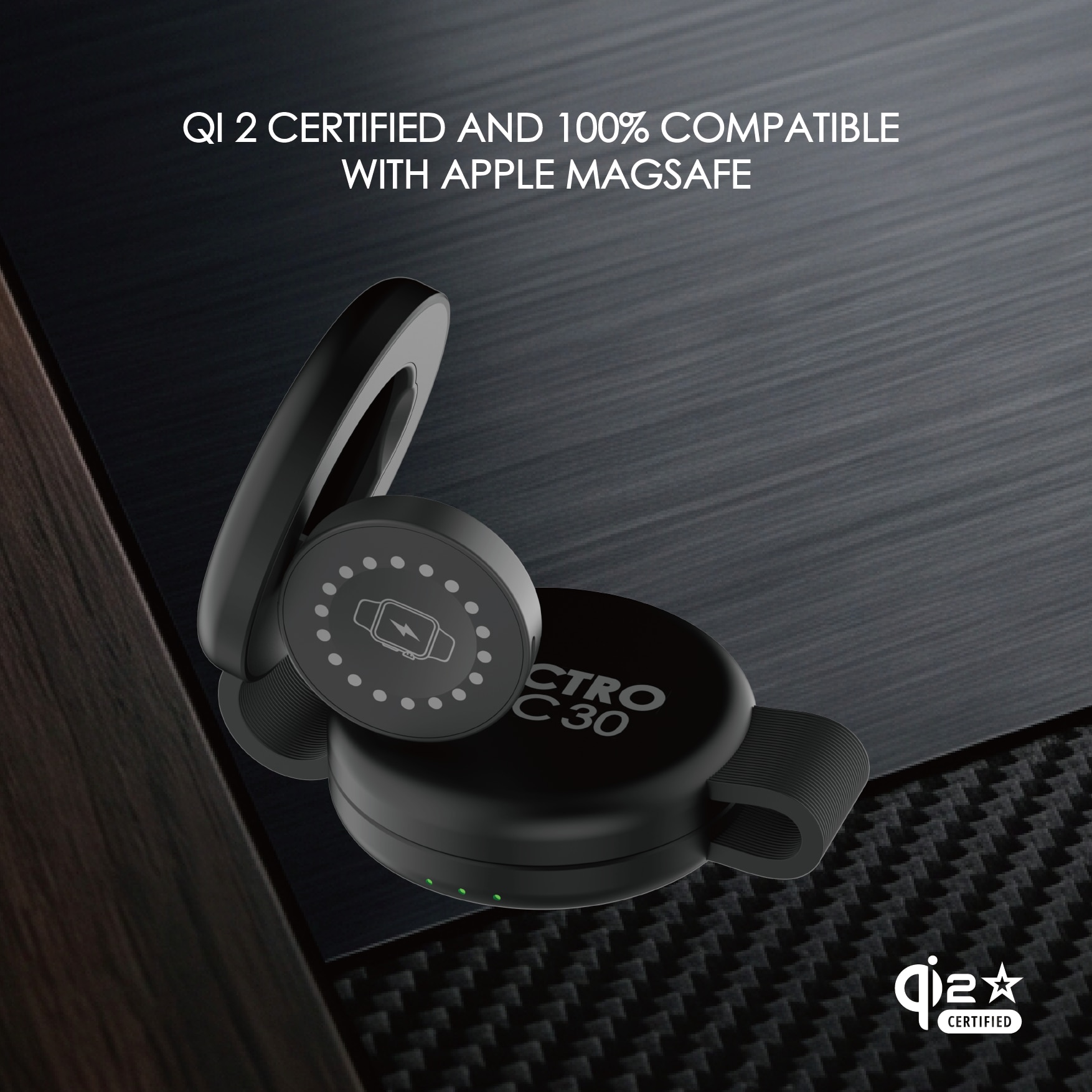 ACCUTONE ELECTRO-DISC 30 Qi2  3-IN-1 FOLDABLE 15W Wireless Charger Power Charger