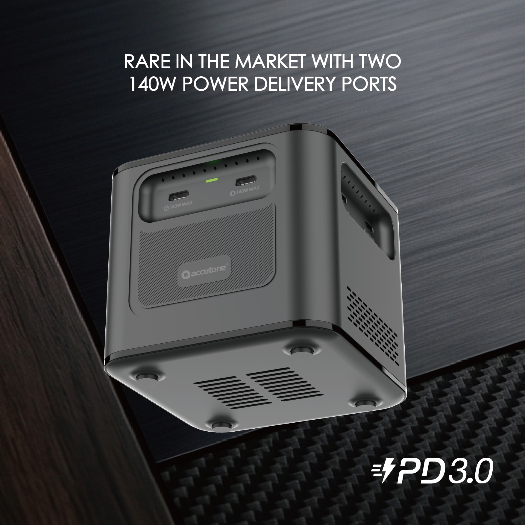 ACCUTONE ELECTRO-DOCK 8 380W GaN3 8-Port Charging Station
