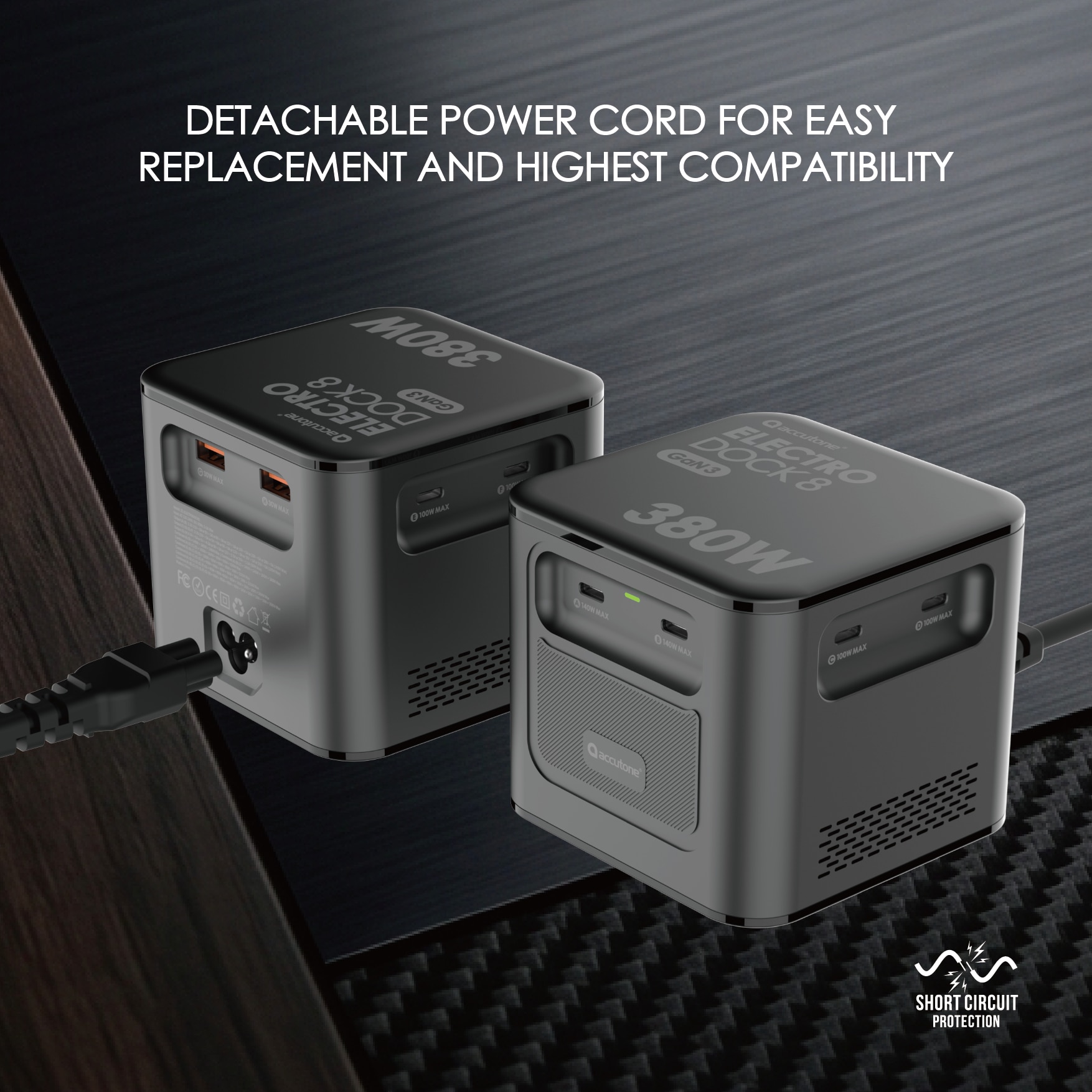ACCUTONE ELECTRO-DOCK 8 380W GaN3 8-Port Charging Station