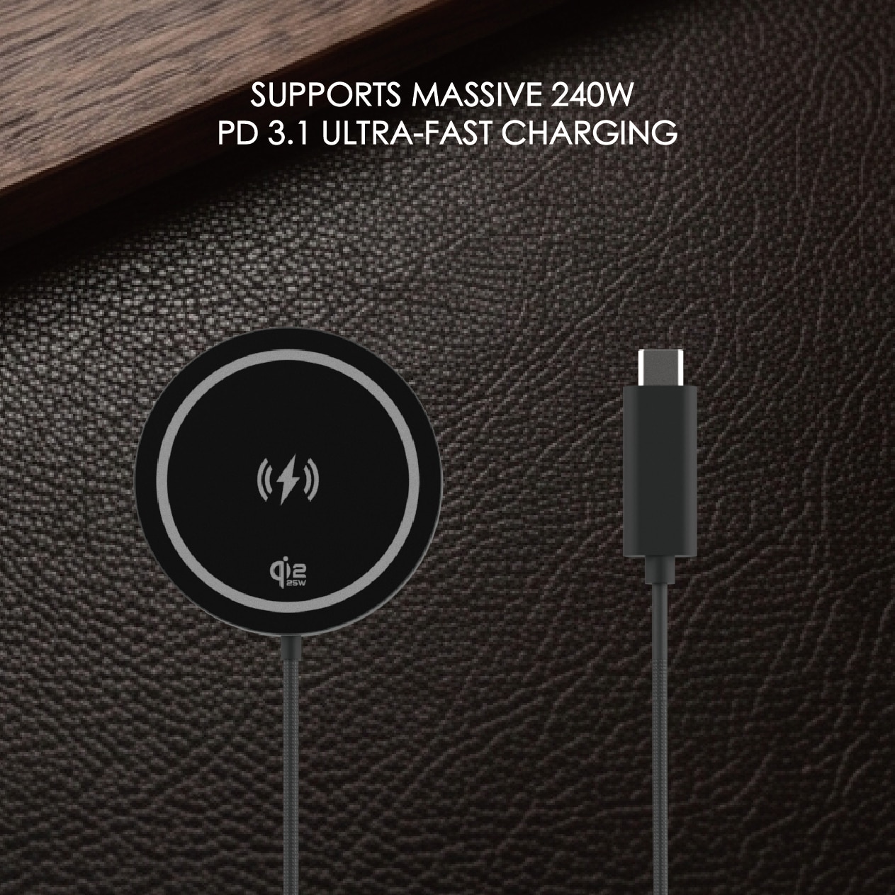 ACCUTONE CAYBO FORCE 25 25W Qi2.2 Wireless charger 120cm Power Charger