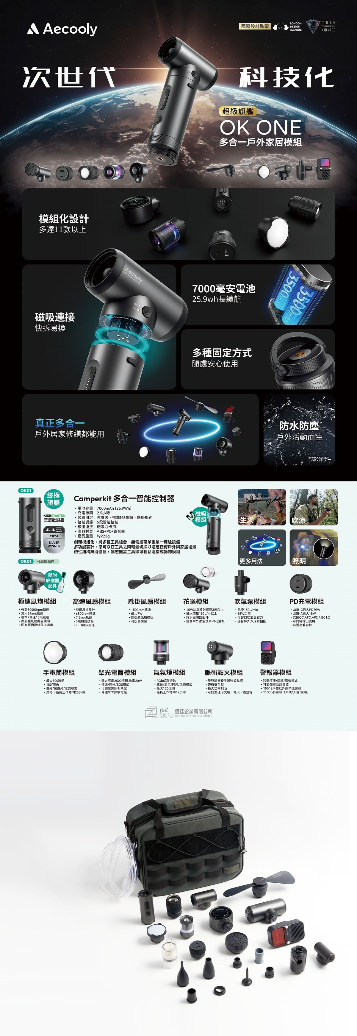 AECOOLY OK01 CAMPERKIT多合一戶外家居模組12件全套裝