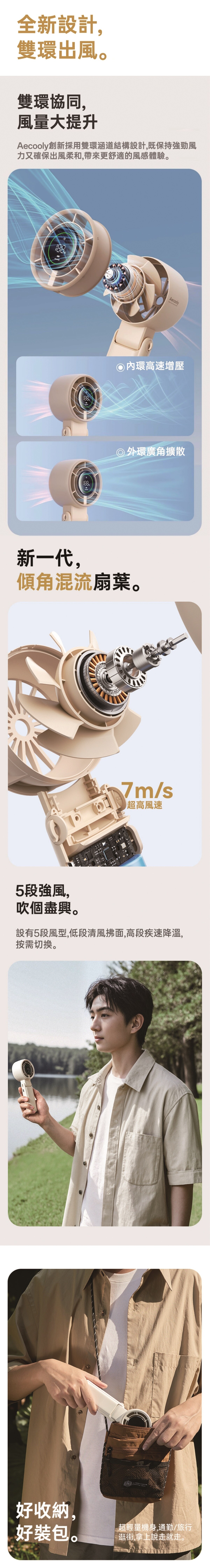 AECOOLY PB02-A Halo 02 多功能渦輪手提 風扇