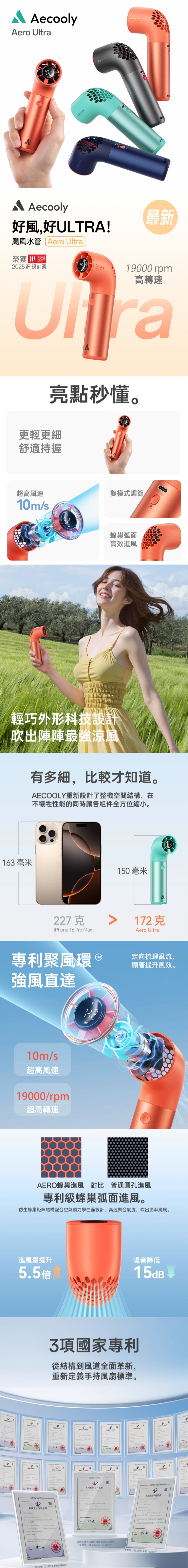 AECOOLY Aero Ultra 手提高速 風扇