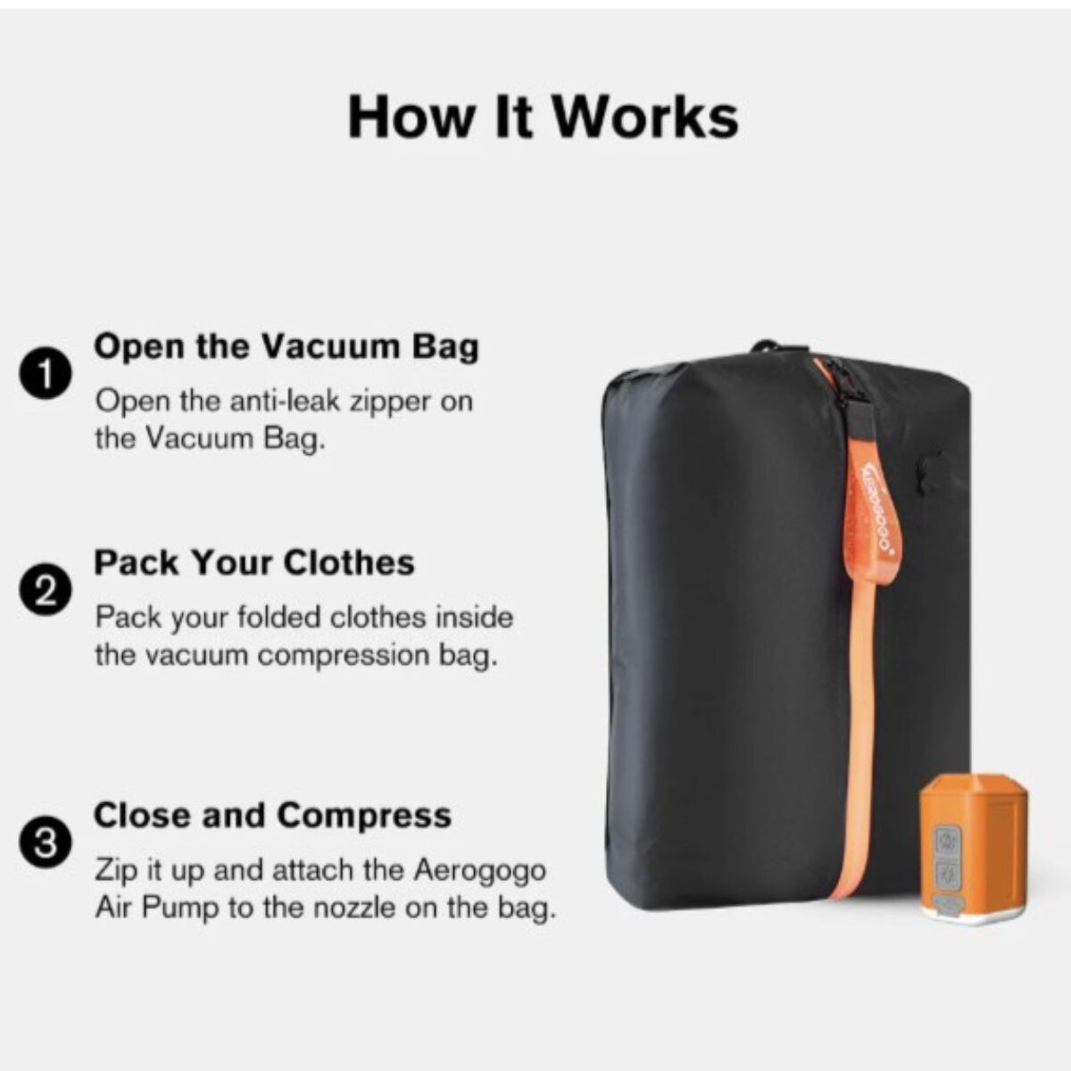 AEROGOGO Travel Vacuum Bag  L