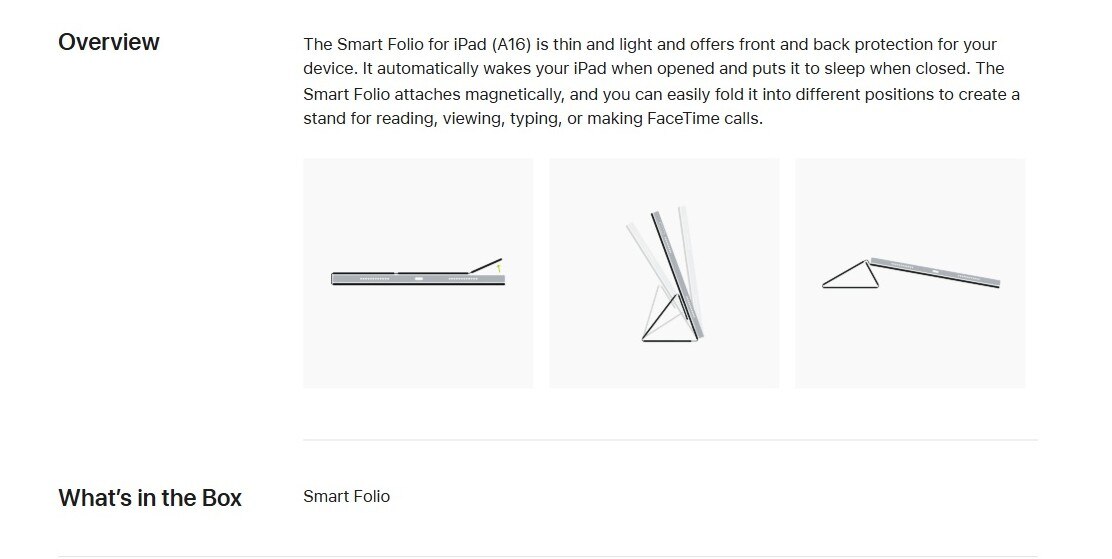 APPLE Smart Folio for iPad (A16)