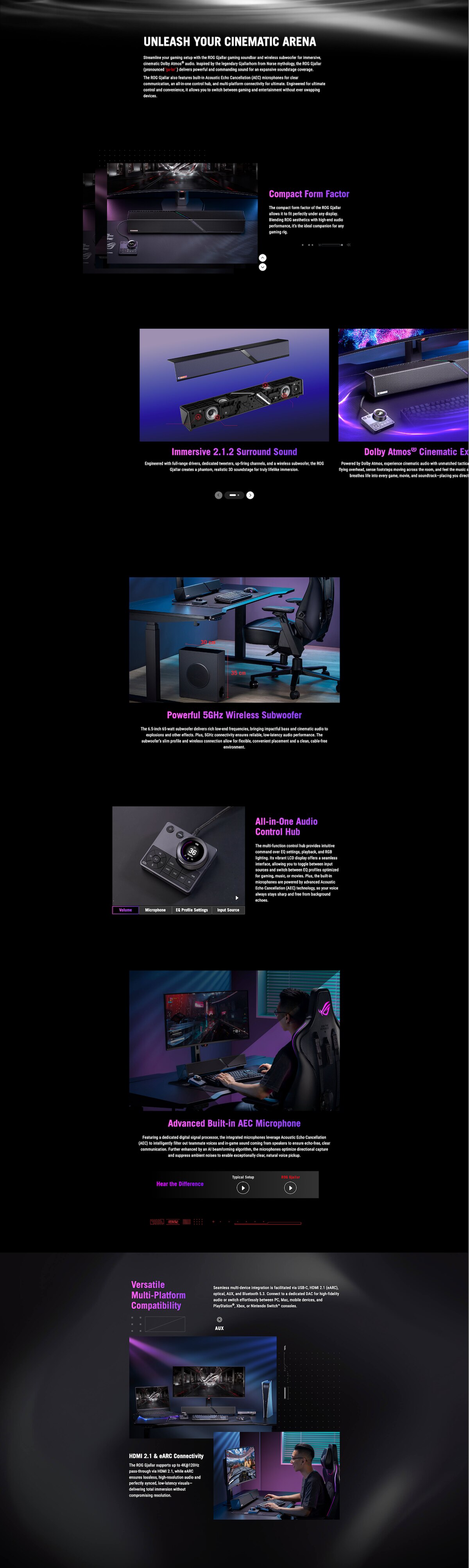 ASUS 華碩 ROG Gjallar Gaming Soundbar