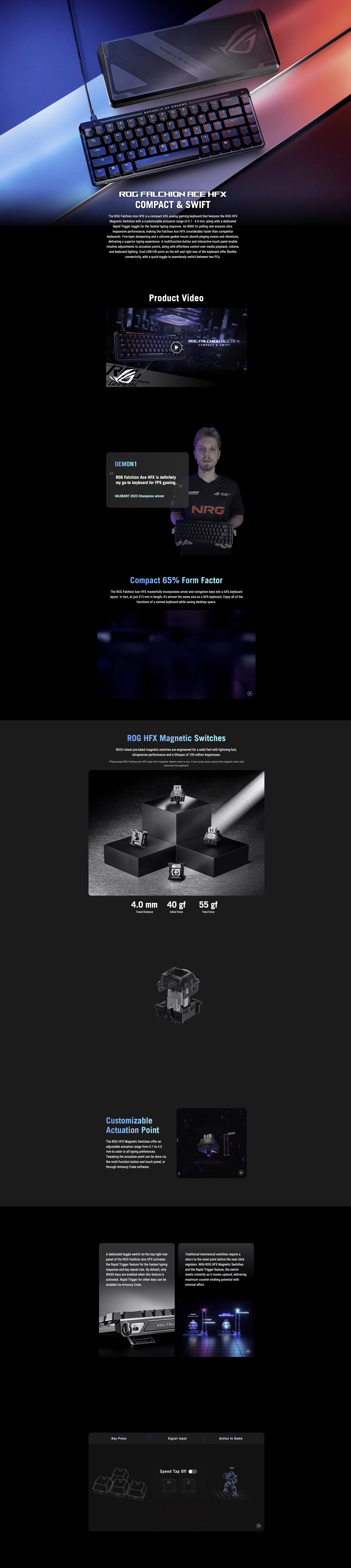 ASUS ROG Falchion Ace HFX Gaming Keyboard