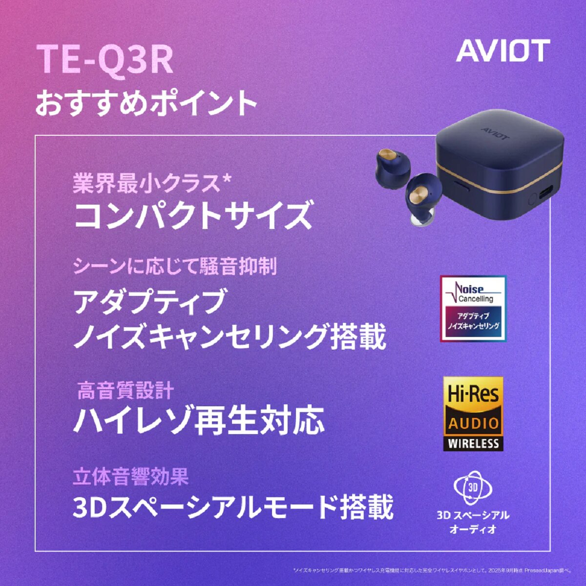 AVIOT TE-Q3R ANC Earphone