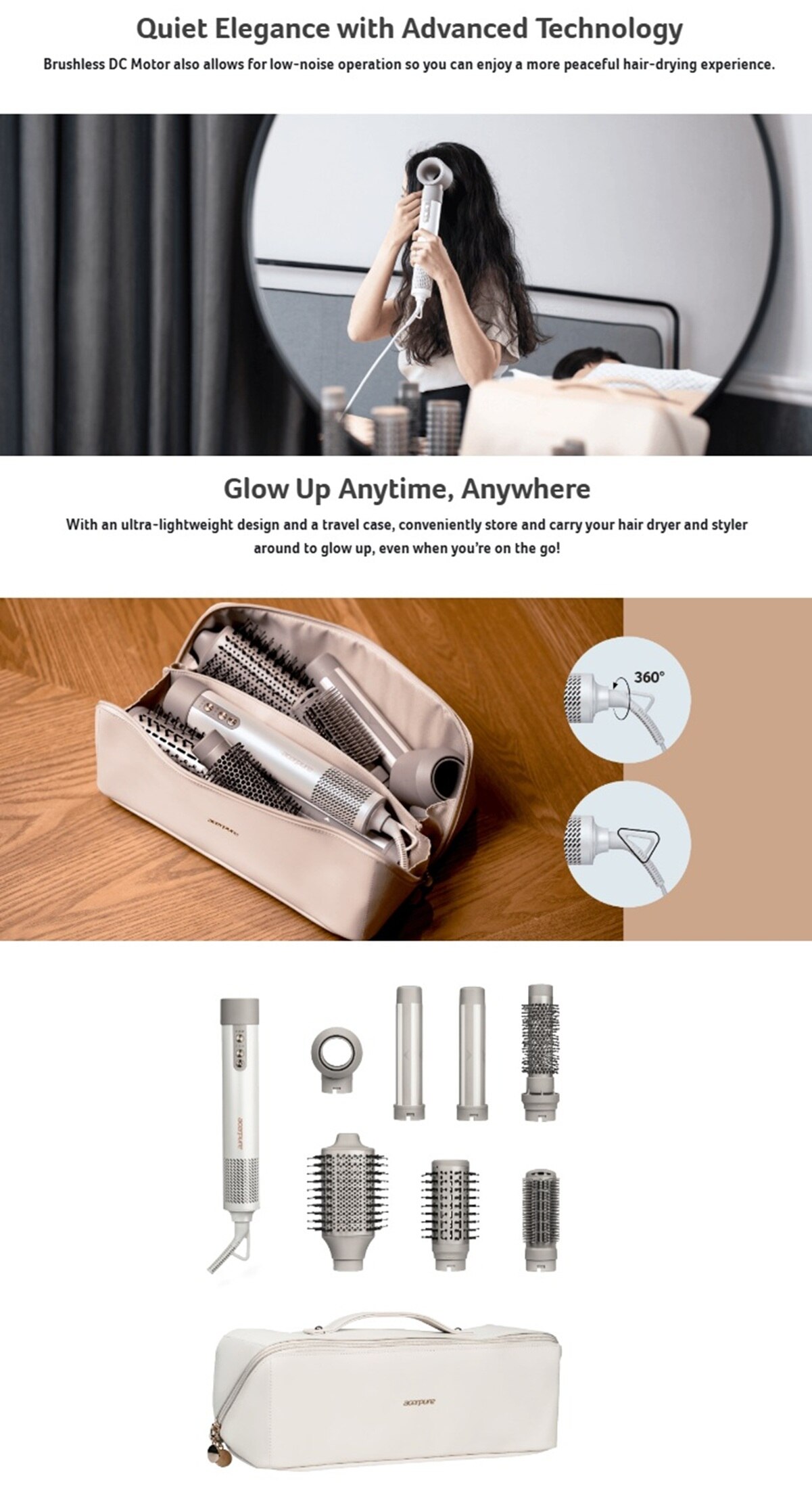 Acerpure ACER-DS744-10W Ionic Hair Dryer & Styler