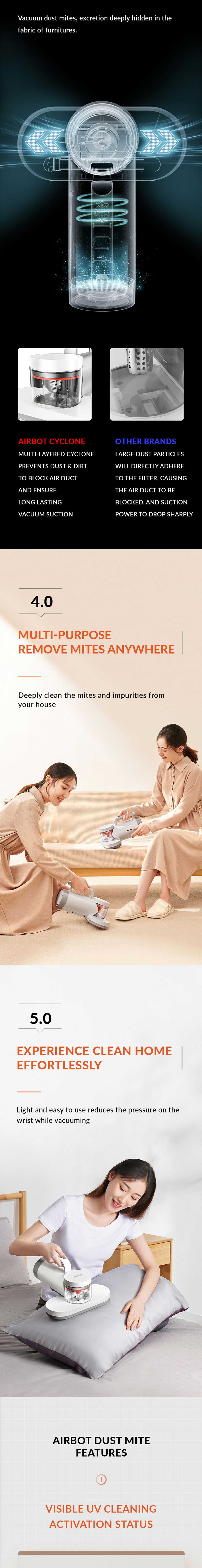 Airbot CM900 UV Dust Mite Removal Vacuum Cleaner