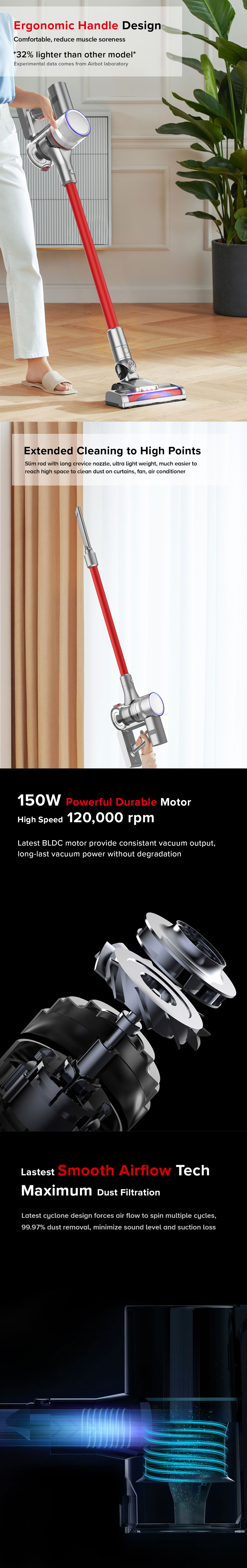 Airbot Supersonics Aura Cordless Handheld Vacuum Cleaner