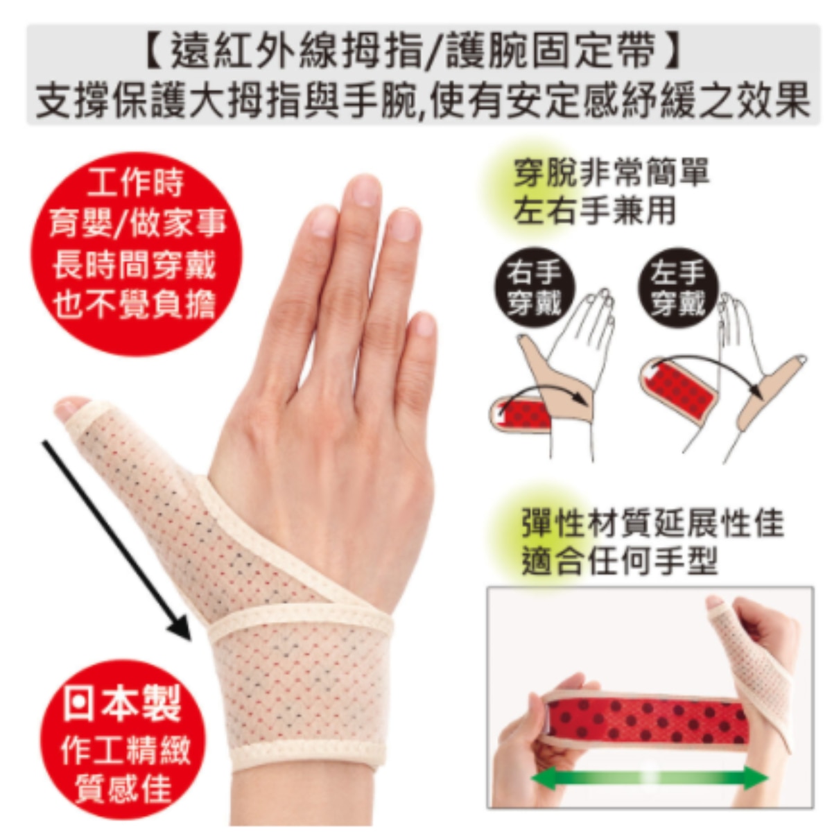 Alphax Far Infrared Thumb And Wrist Support