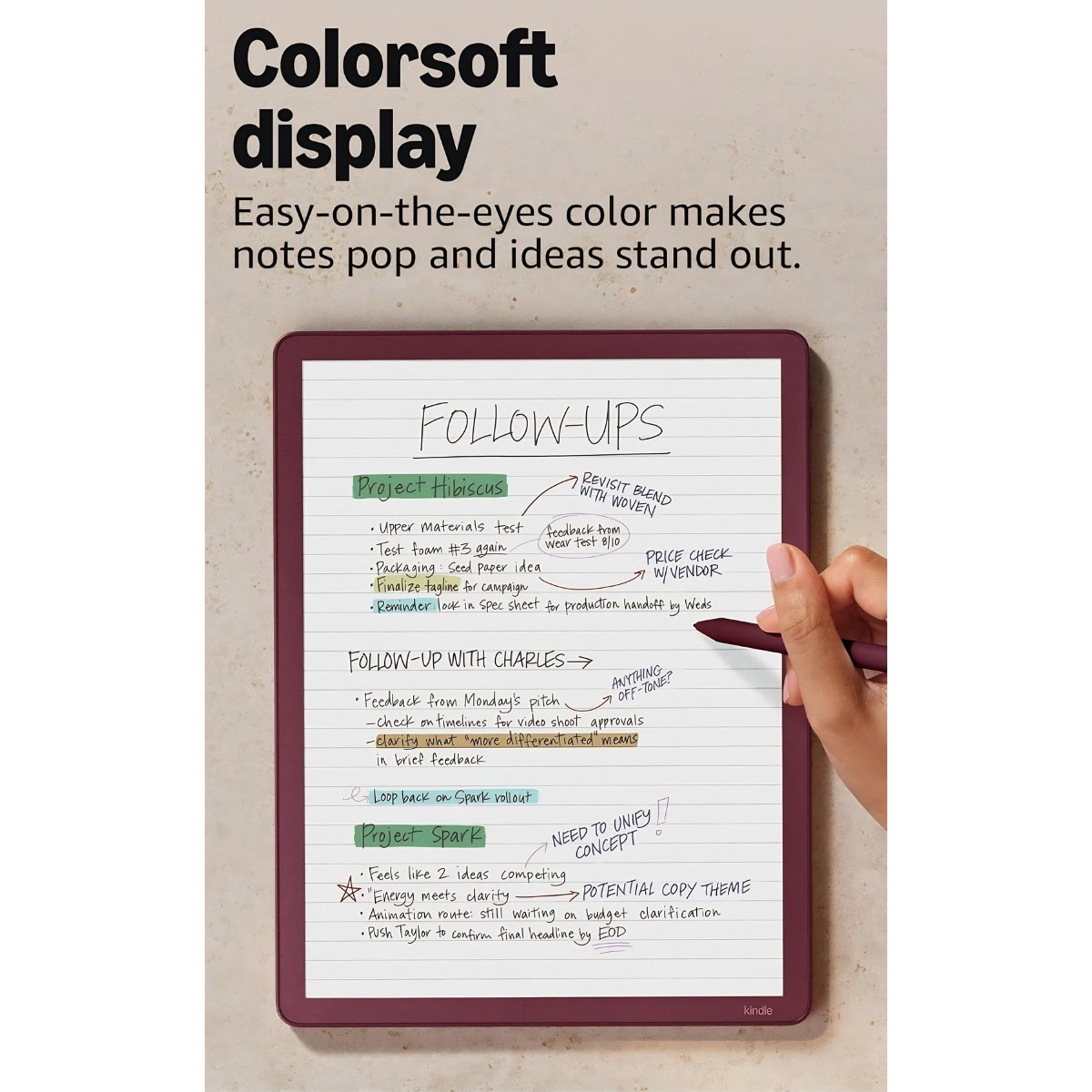 Amazon 亞馬遜 Kindle Scribe Colorsoft 電子書閱讀器