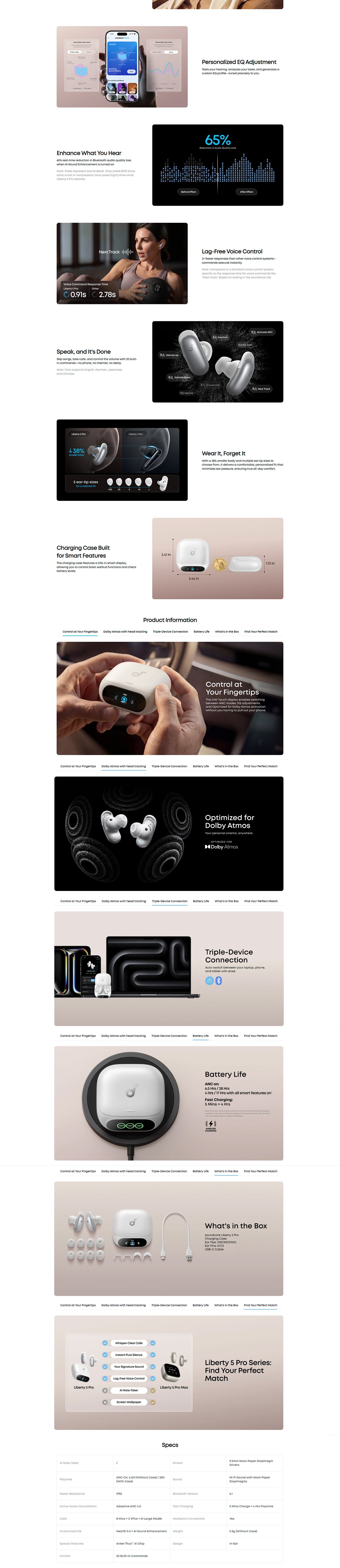 Anker Soundcore Liberty 5 Pro Bluetooth Headset
