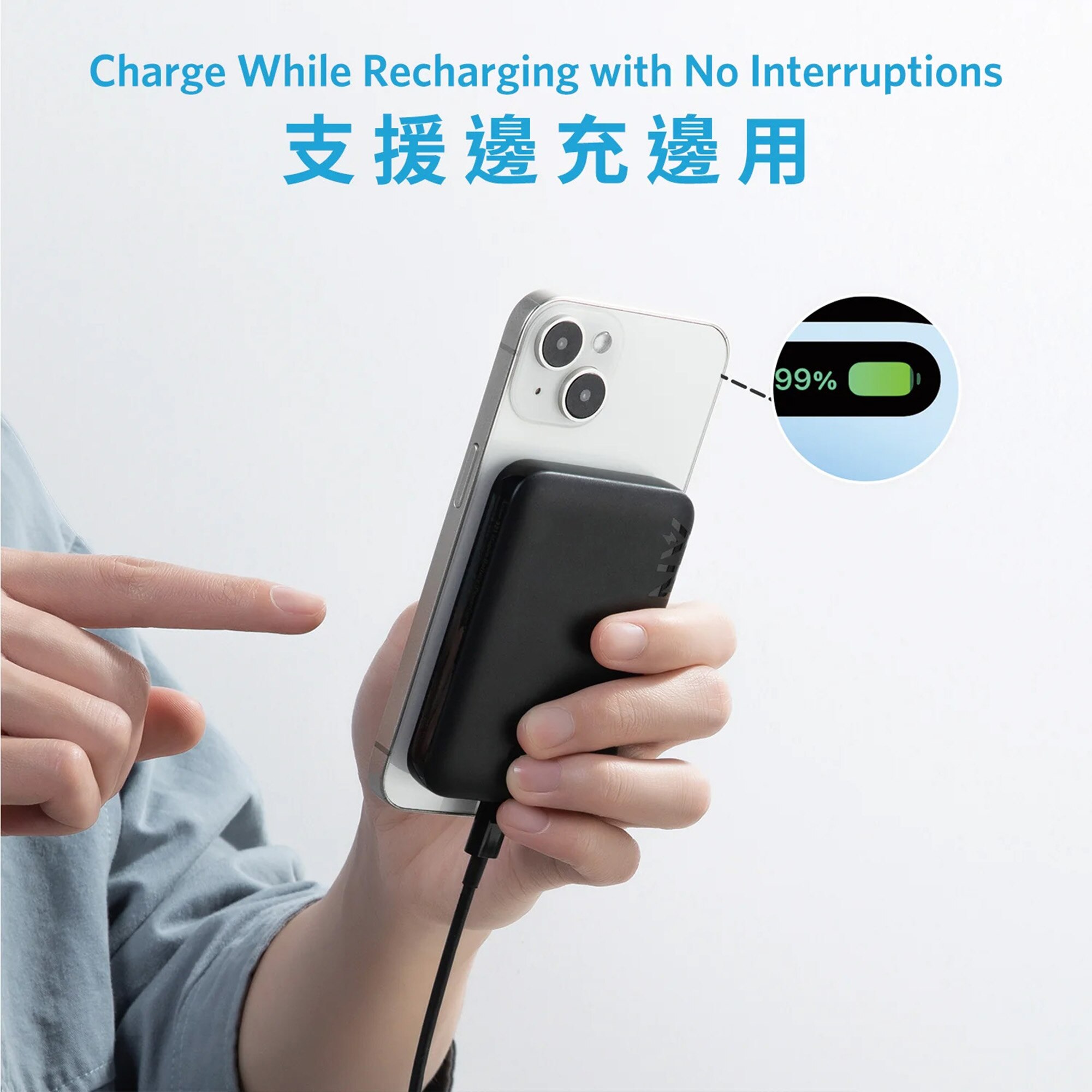 Anker 321 MagGo 5000mAh Magnetic Wireless Charging Power Bank