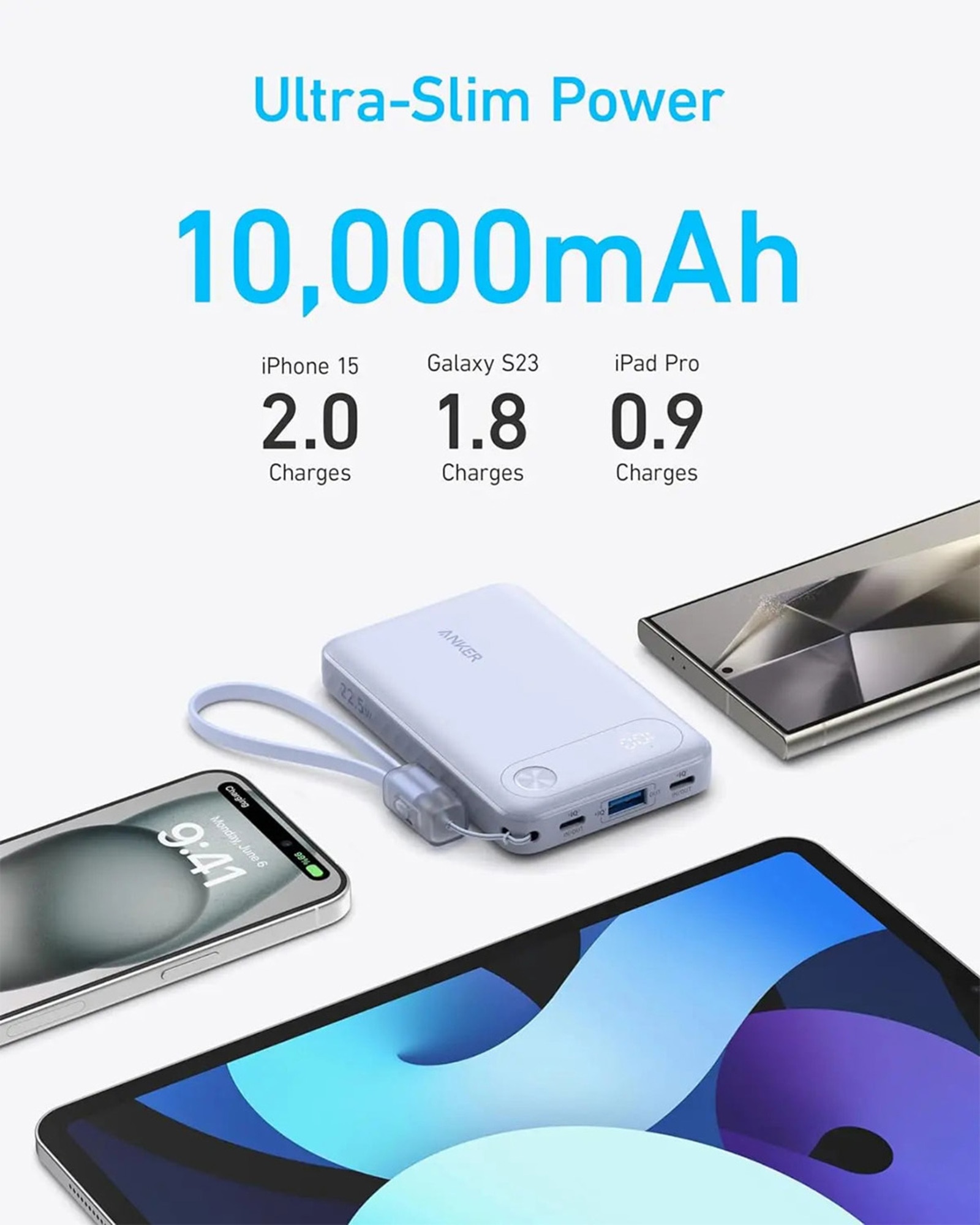 Anker Anker 10000mAh 22.5W Power Bank - Black (A1257)