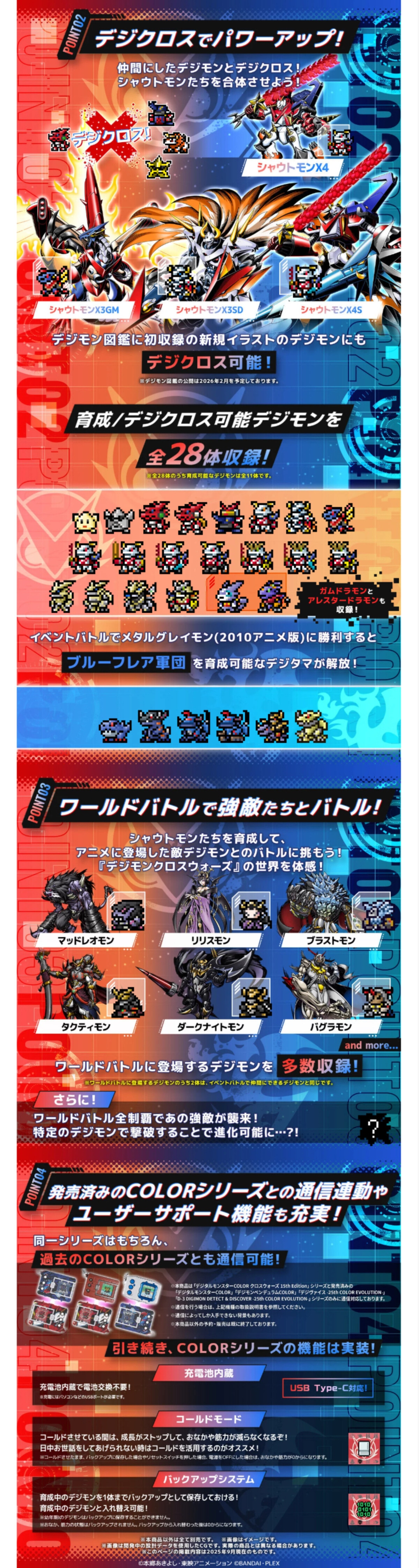 BANDAI Digital Monster COLOR 數碼暴龍機 彩色系列 合體大作戰15週年