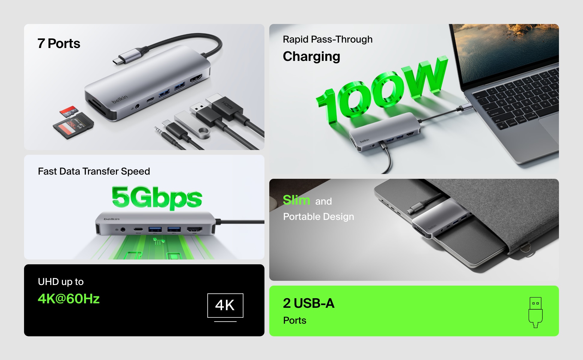 BELKIN 貝爾金 USB-C 7 合 1 多媒體集線器
