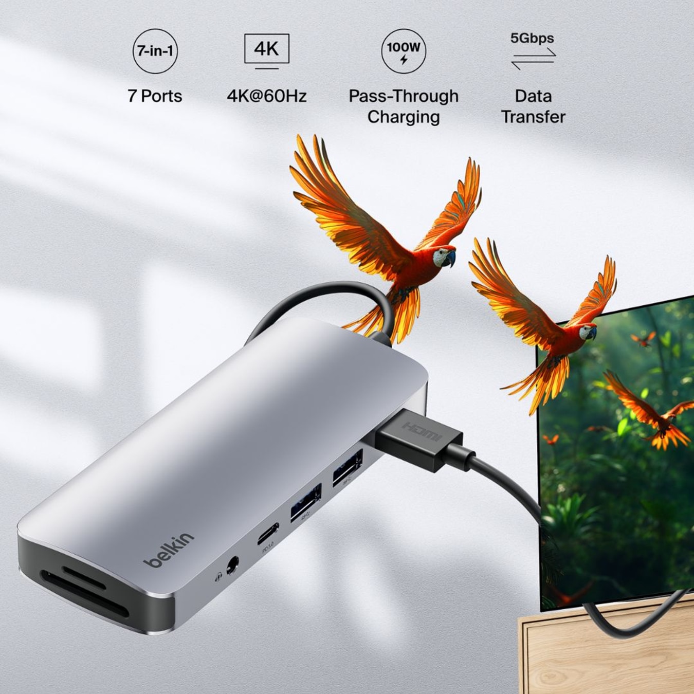 BELKIN 貝爾金 USB-C 7 合 1 多媒體集線器