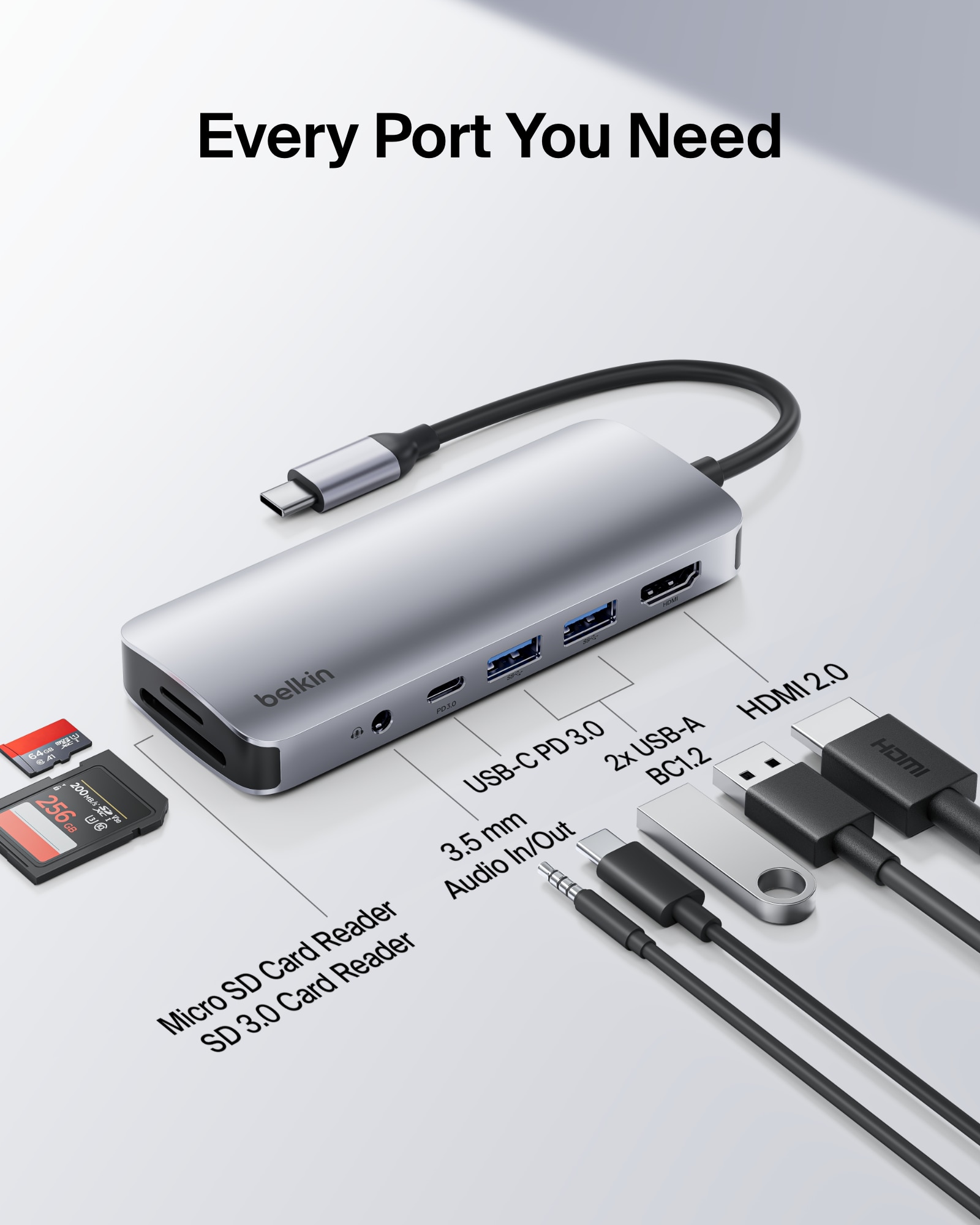 BELKIN 貝爾金 USB-C 7 合 1 多媒體集線器