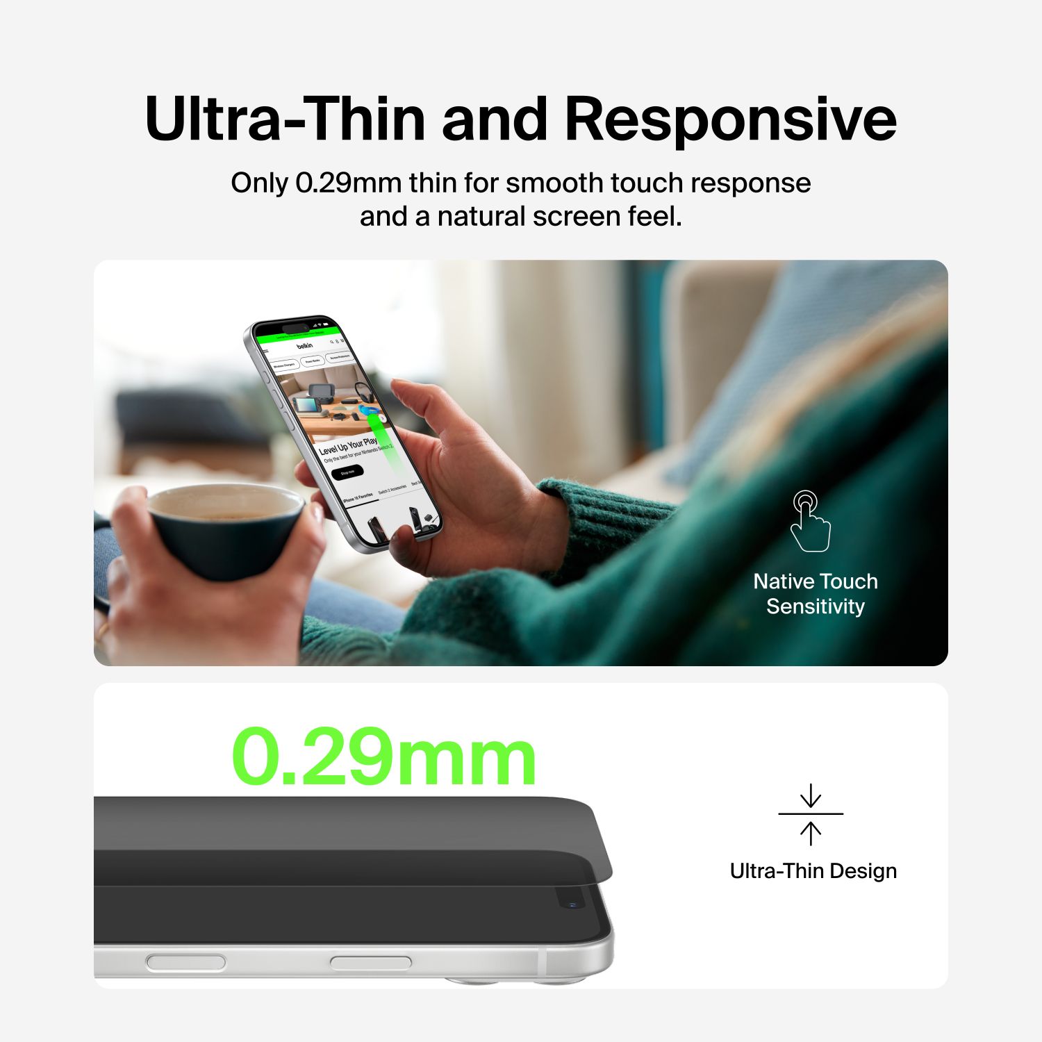 BELKIN 貝爾金 iPhone 17 Pro Max防偷窺鋼化螢幕保護貼