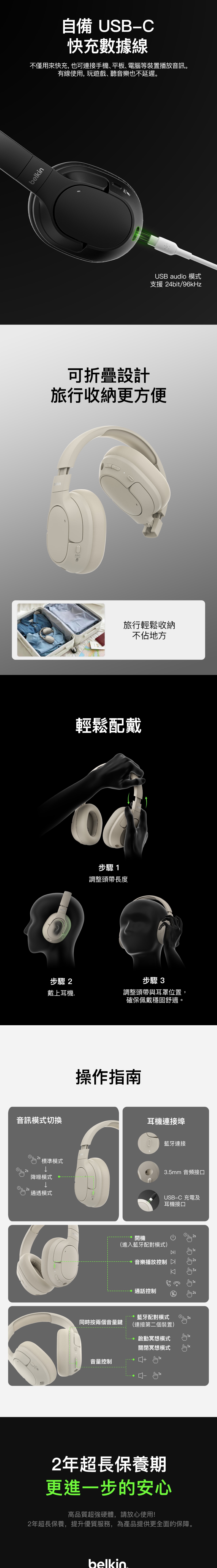 BELKIN SOUNDFORM ISOLATE NOISE CANCELLING OVER-EAR HEADPHONES