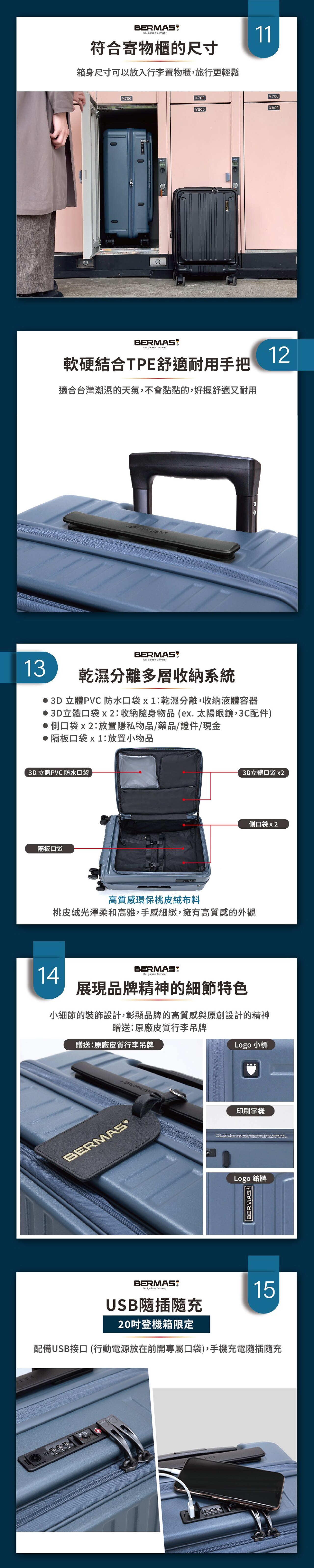 BERMAS Front-open Suitcase