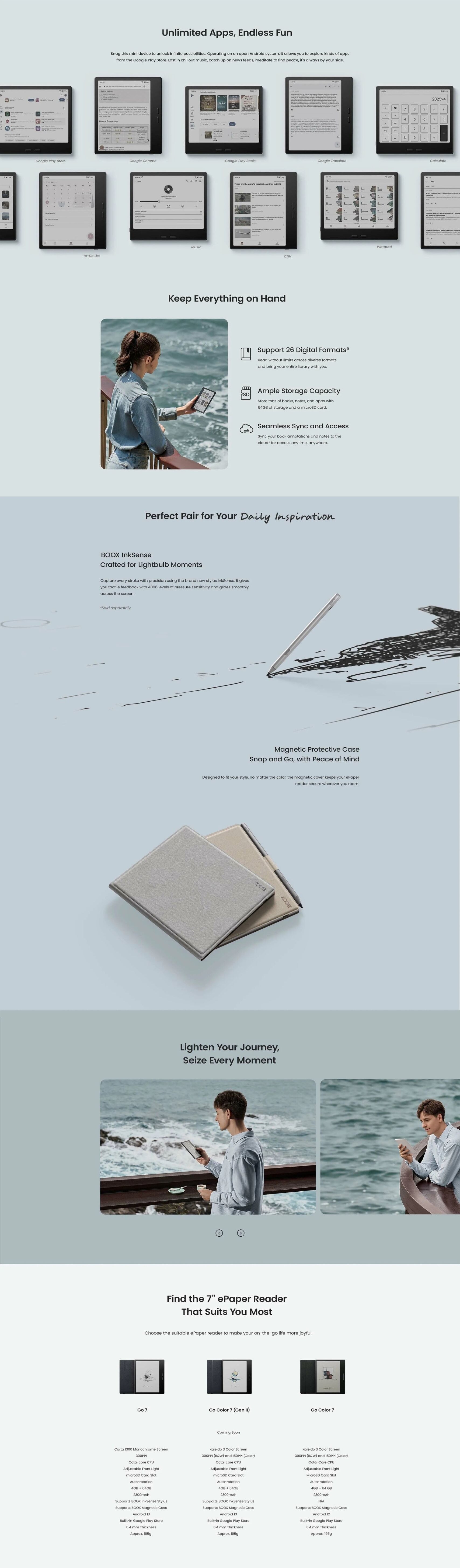 BOOX Go 7 monochrome eReader