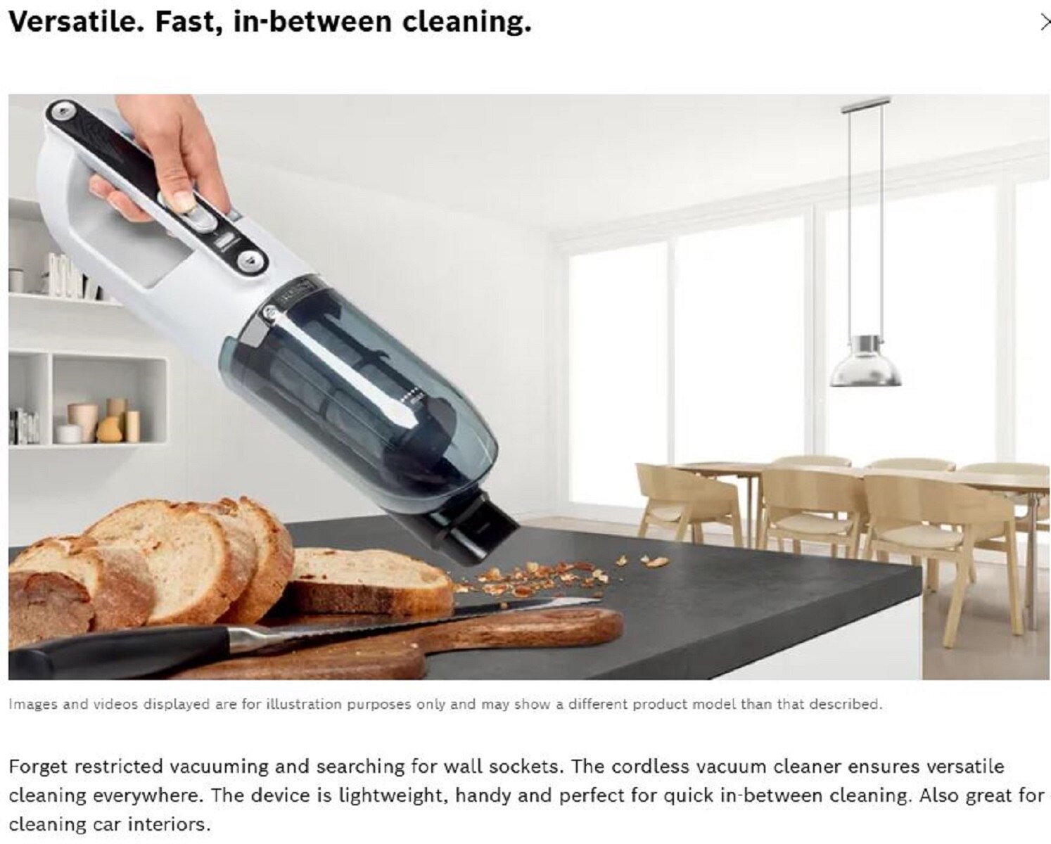 BOSCH BHN20LGB Move Lithium 18V (20Vmax) Rechargeable Handheld vacuum cleaner