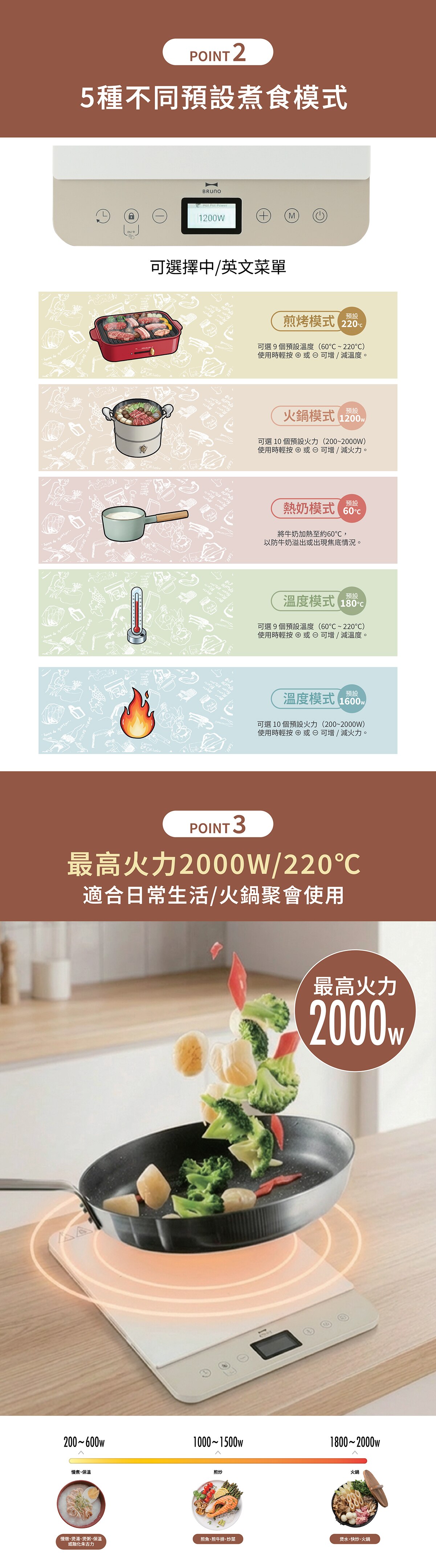 BRUNO BAK819 Ultra-slim IH Cooker