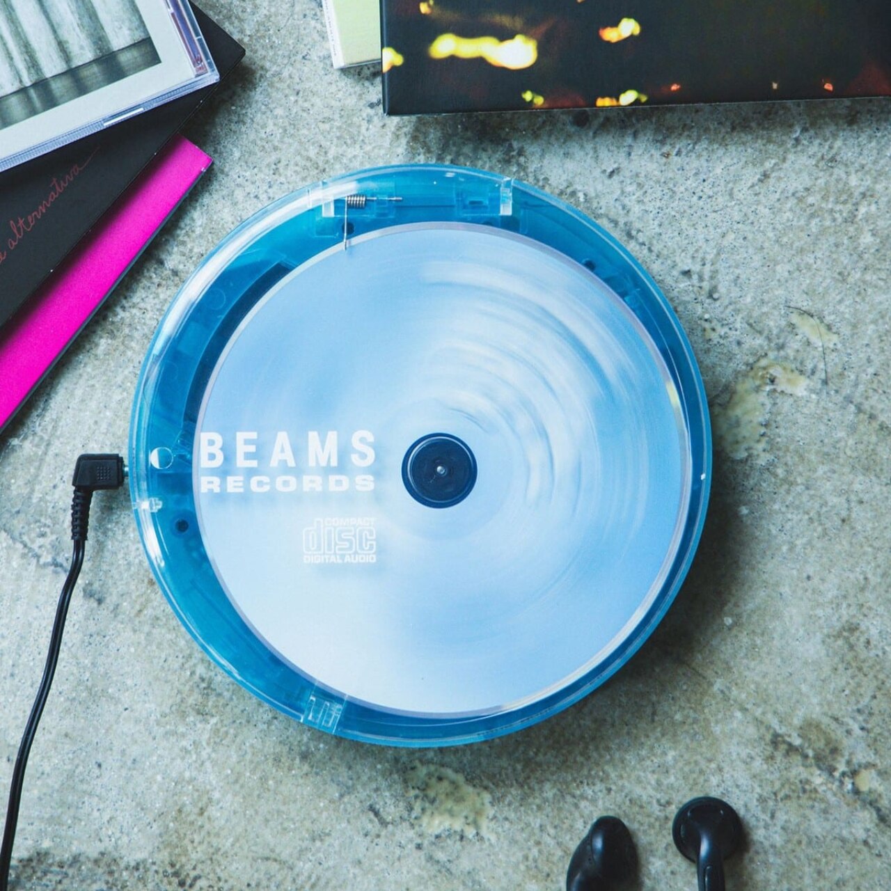 Beam RECORDS Clear Portable CD Player