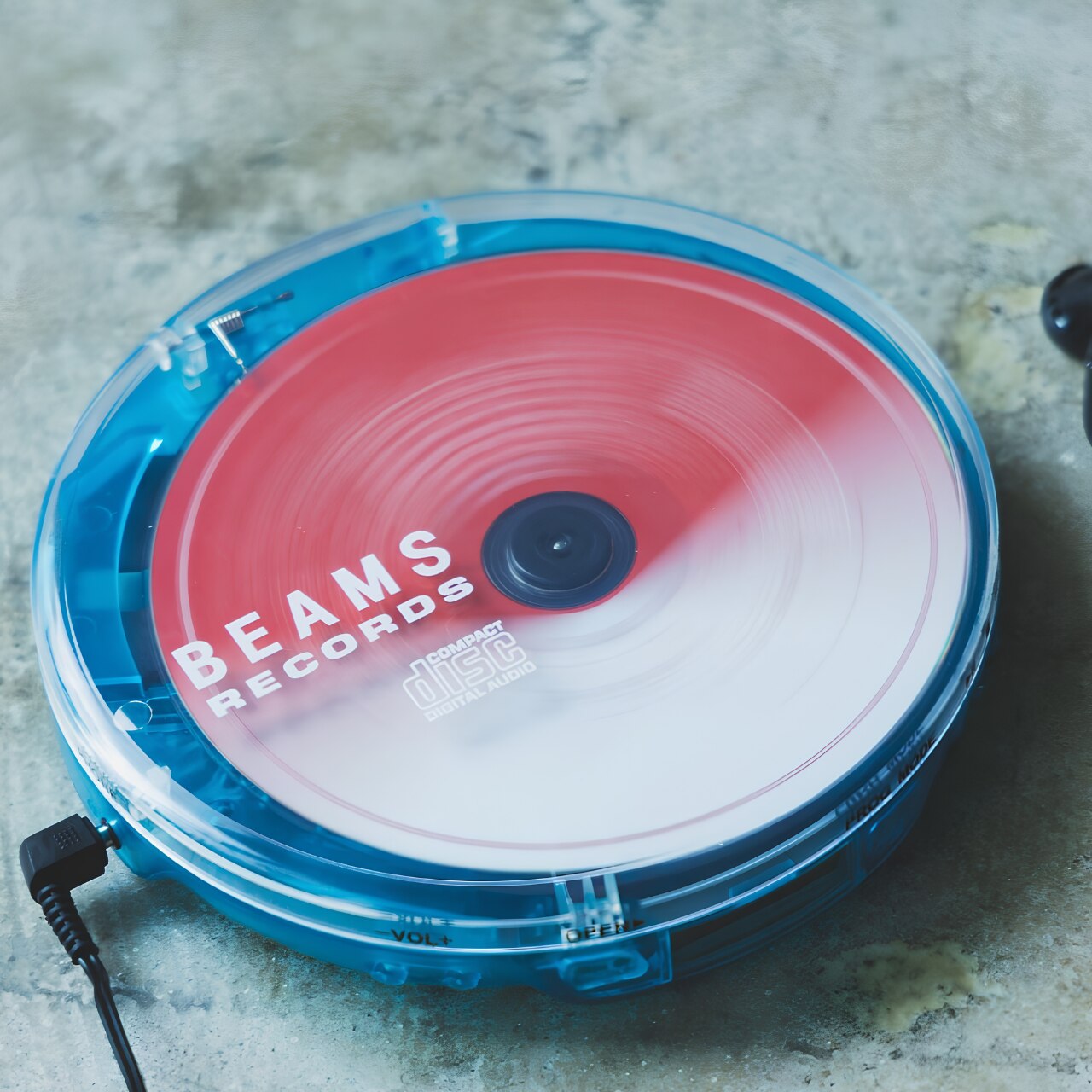 Beam RECORDS Clear Portable CD Player