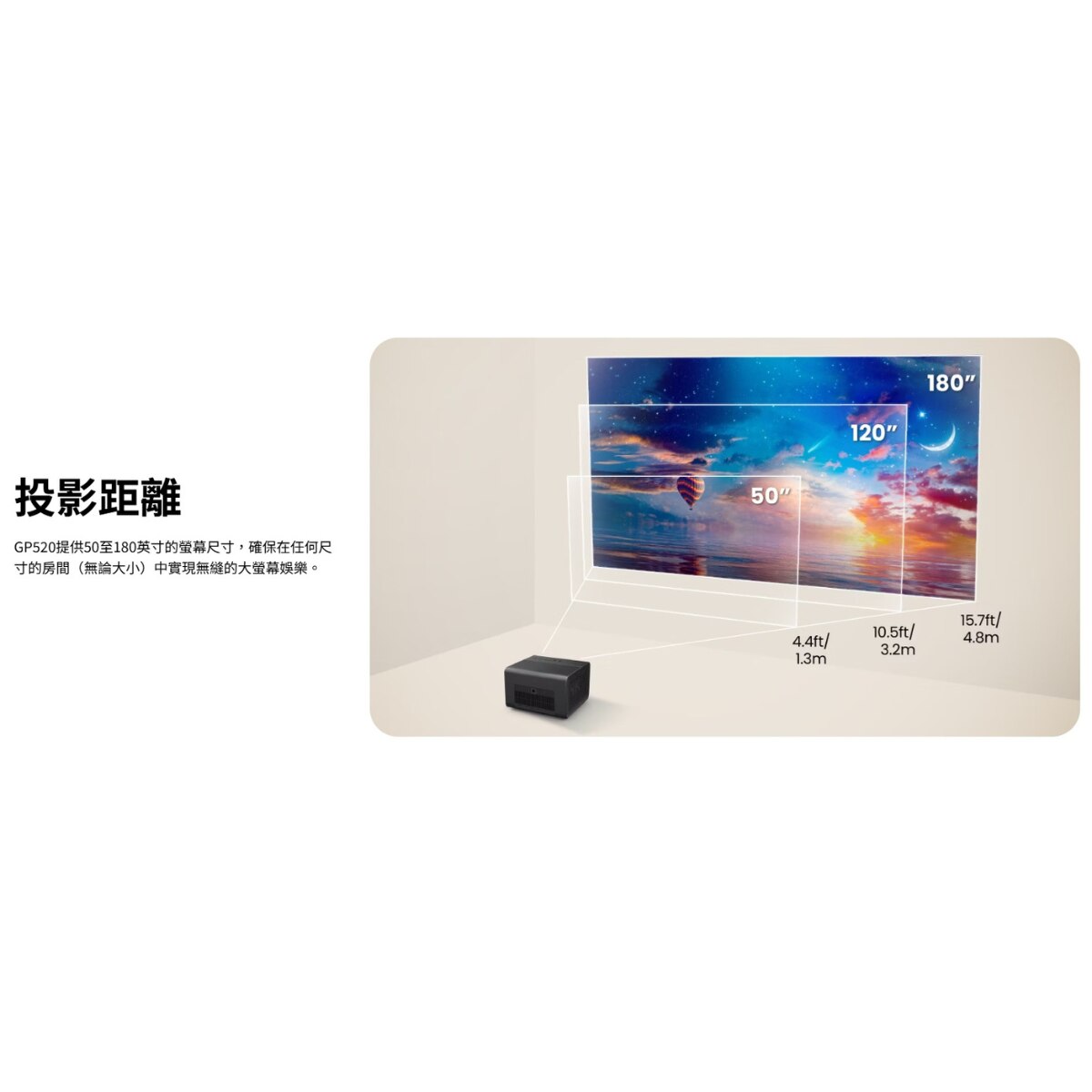 BenQ GP520 4K Google TV 投影機