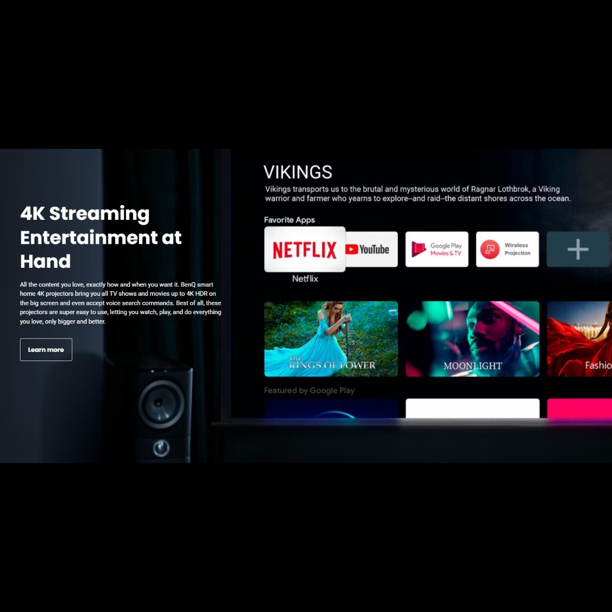 BenQ W2710i Smart Home Theater True 4K Projector with Perfect HDR & DCI-P3