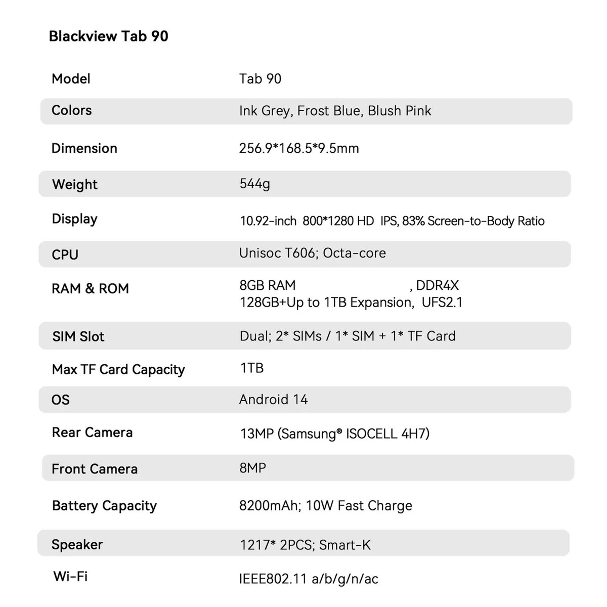 Blackview TAB90 Tablet