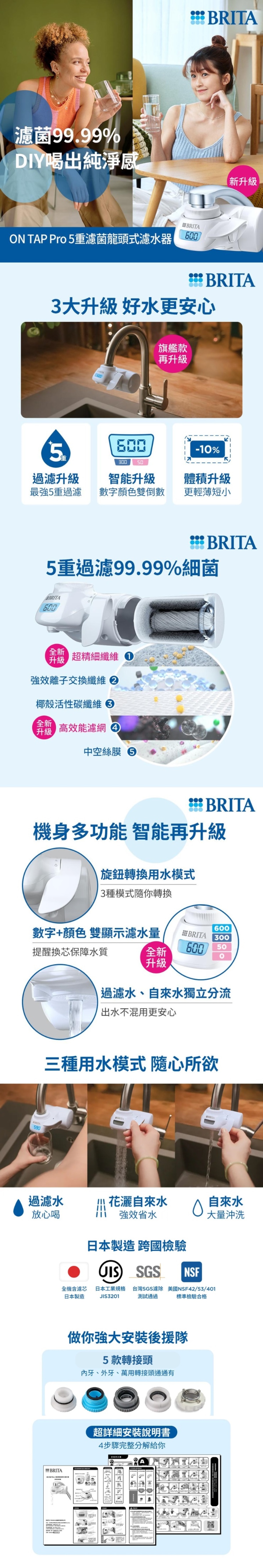 Brita BRITA On Tap Pro V-MF 5重濾菌龍頭式濾水器