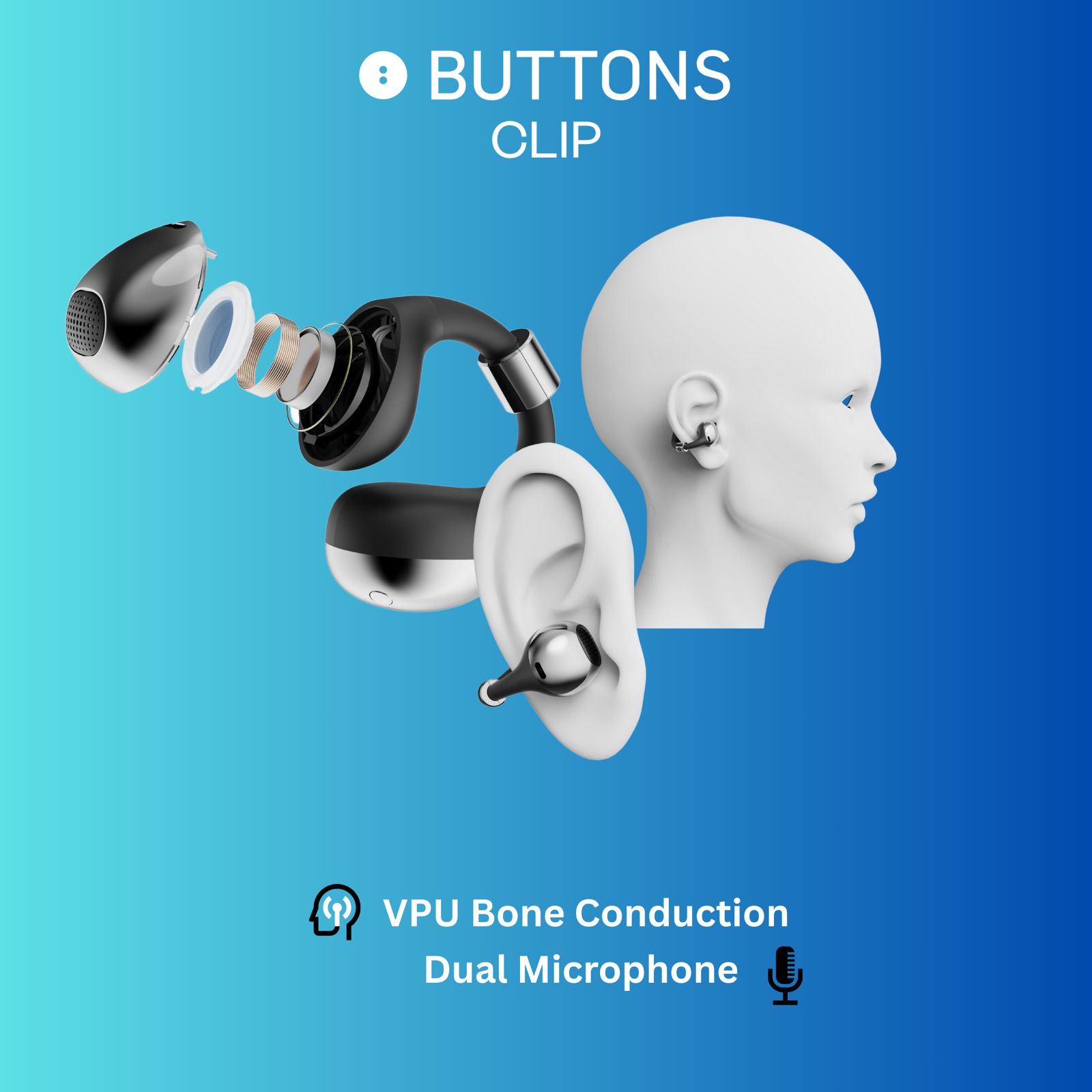 Button BUTTONS CLIP Headphone