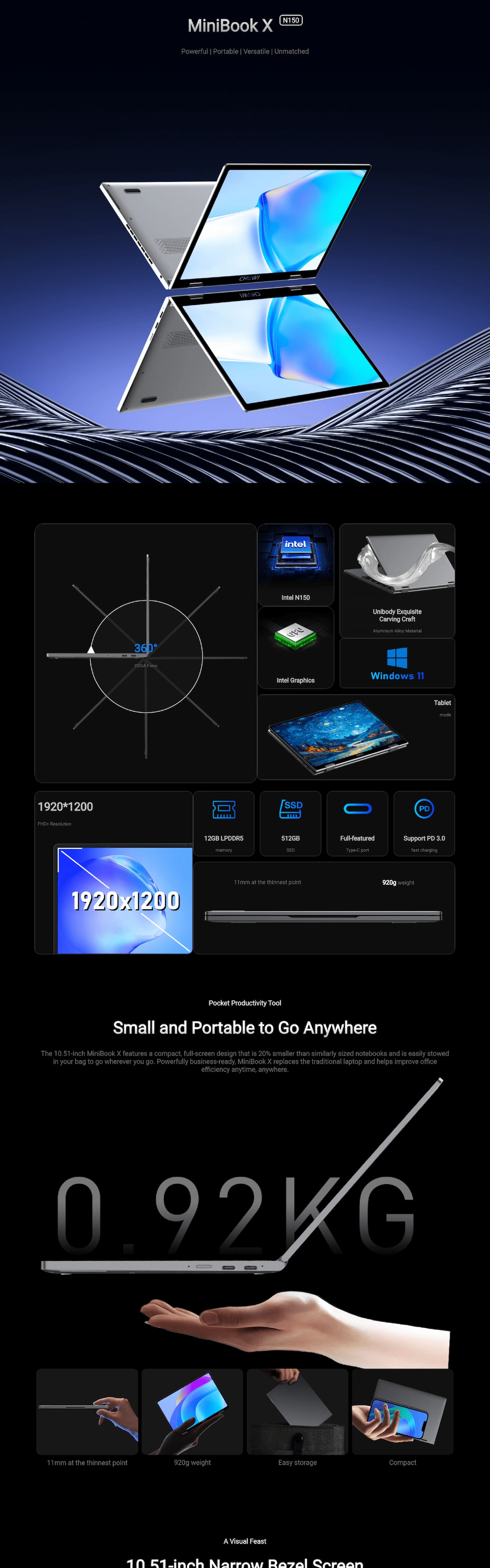 CHUWI Minibook X Notebook