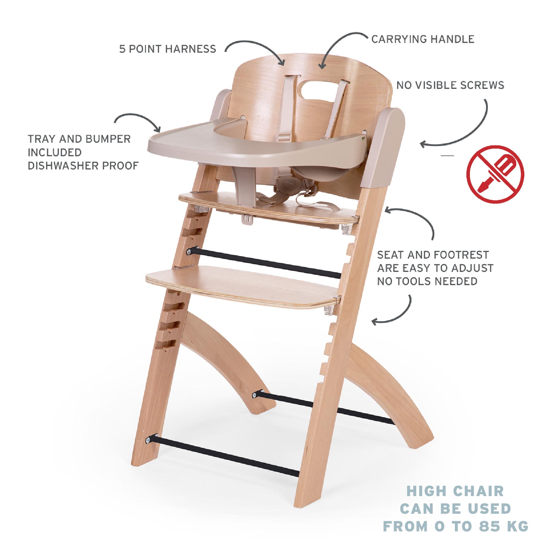 Childhome EVOSIT Adjustable High Chair