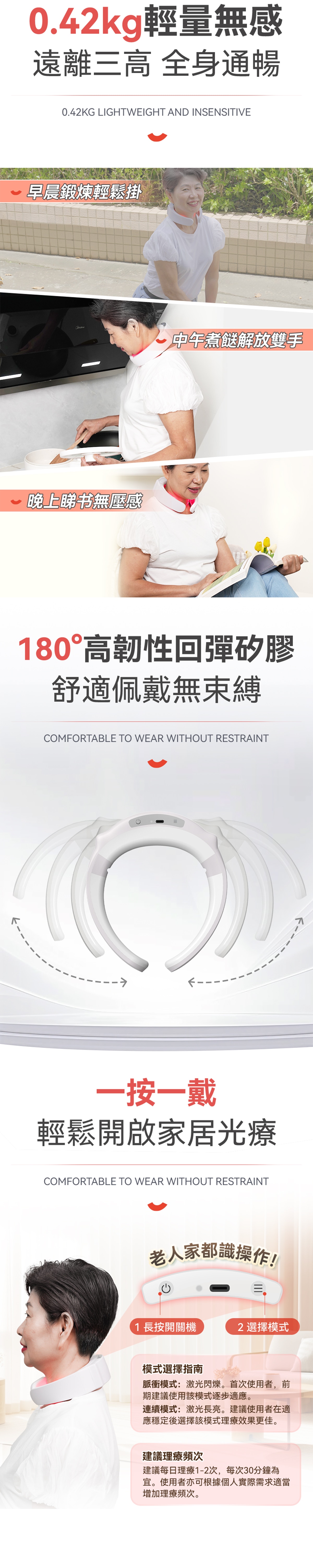 Comforbot 19位全面深層激光MAX暢通激活頸身家用專業三高理療儀 HAT608A PRO