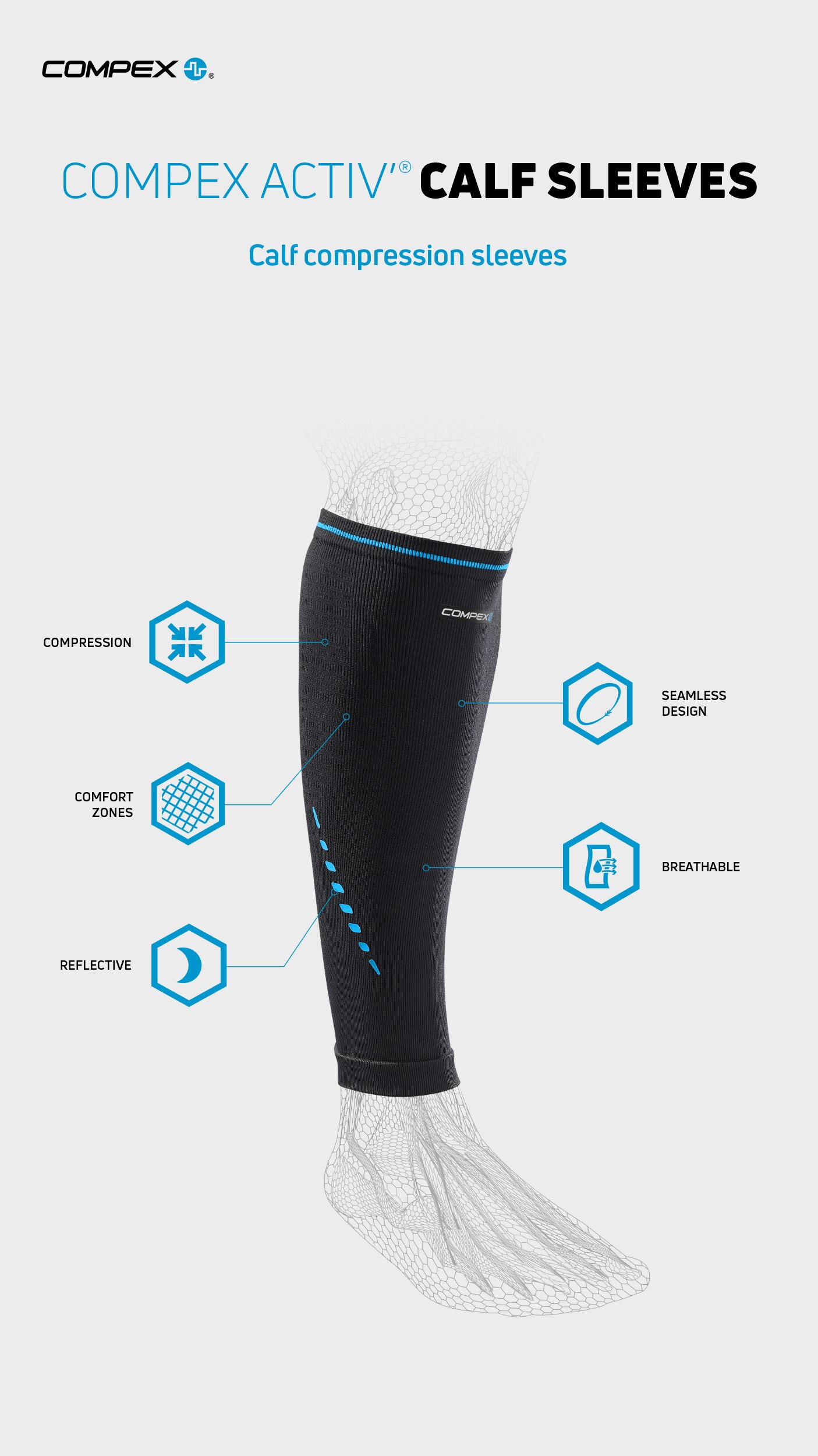 Compex ACTIV’® CALF SLEEVES