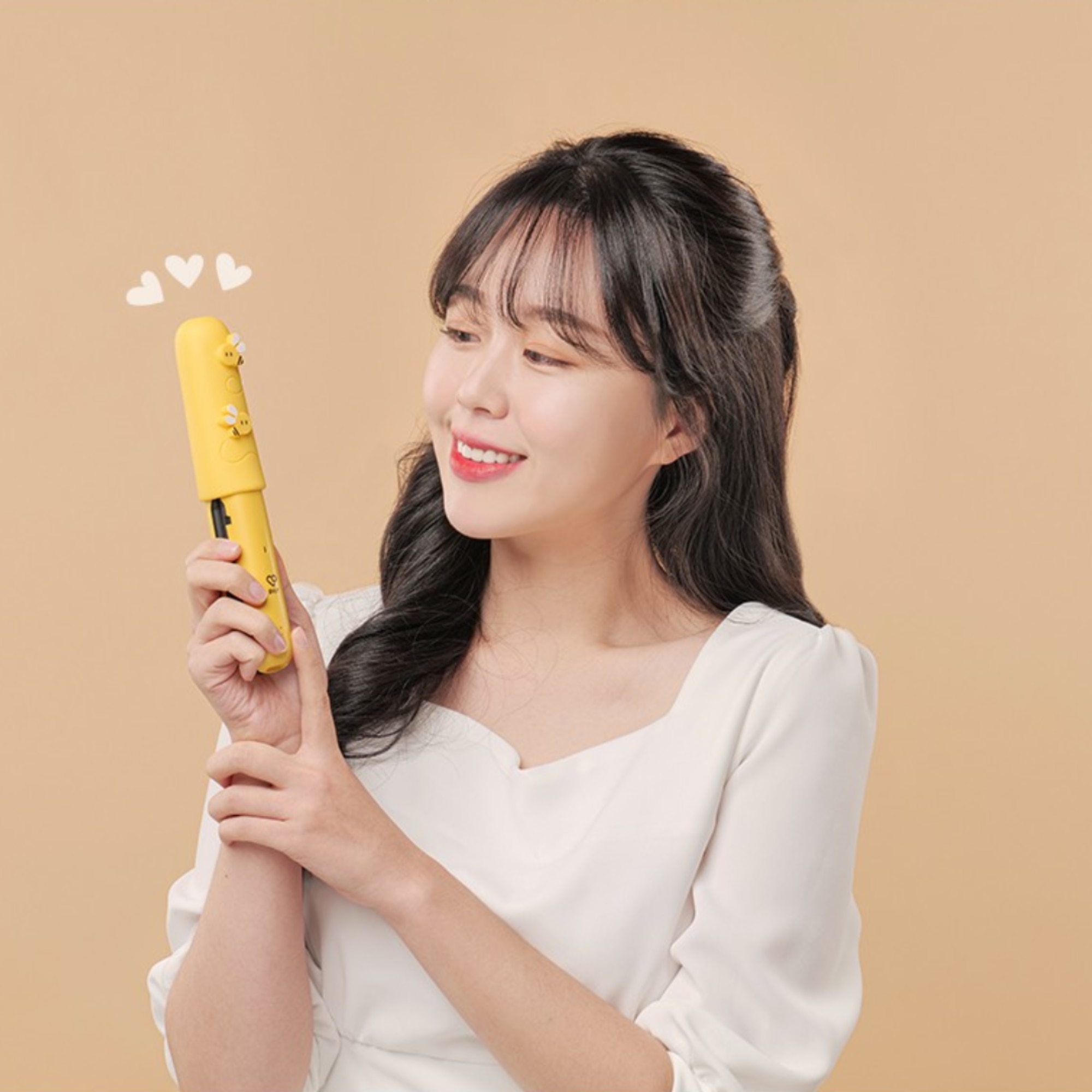 Coolean CL601 - Korean BVLY Wireless Mini Hair Straightener - Bee Type