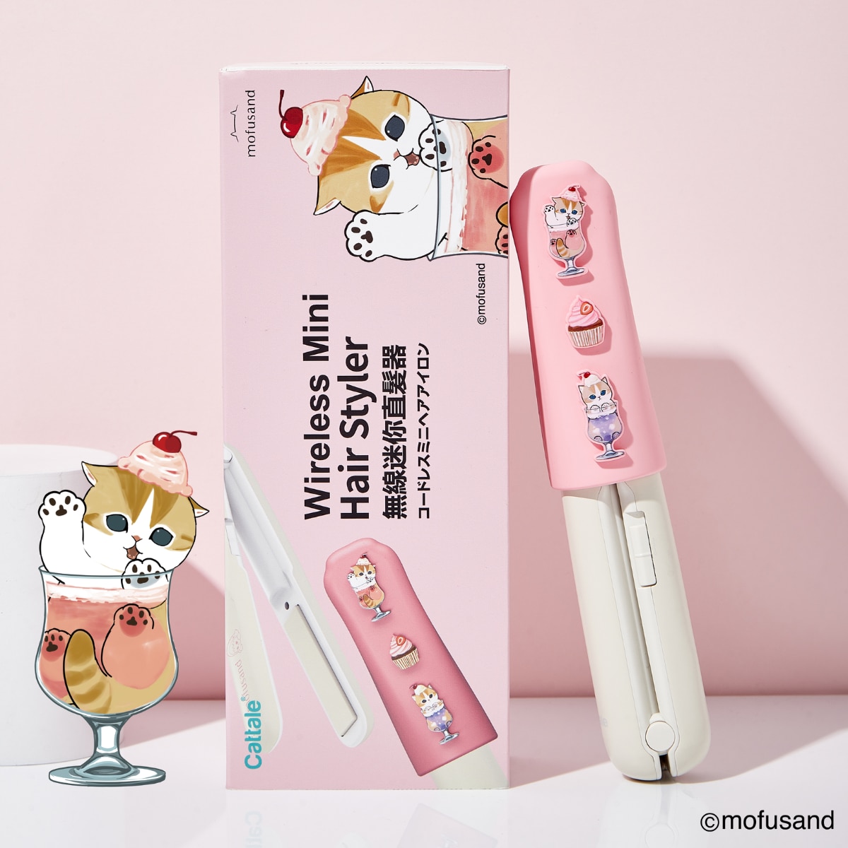 Coolean mofusand Wireless Mini Hair Straightener