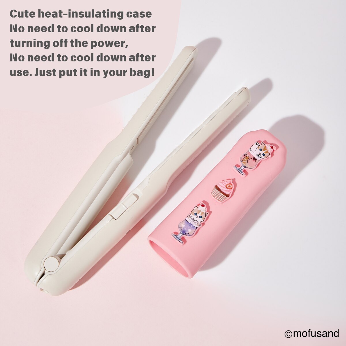 Coolean mofusand Wireless Mini Hair Straightener