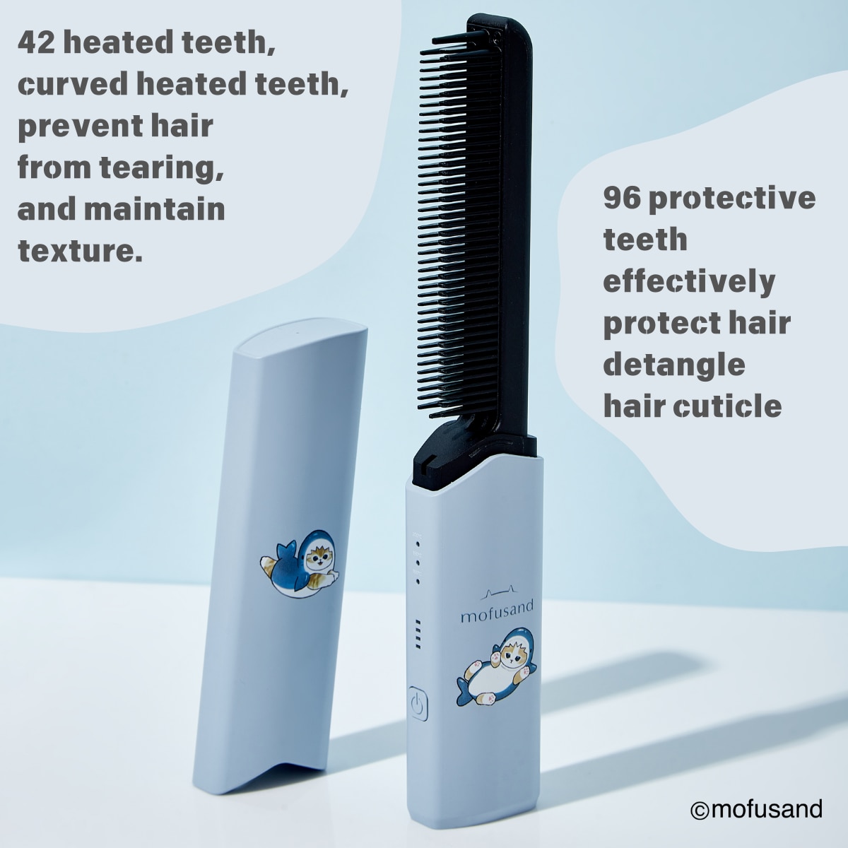 Coolean mofusand Wireless Mini Negative Ion Straightening Brush