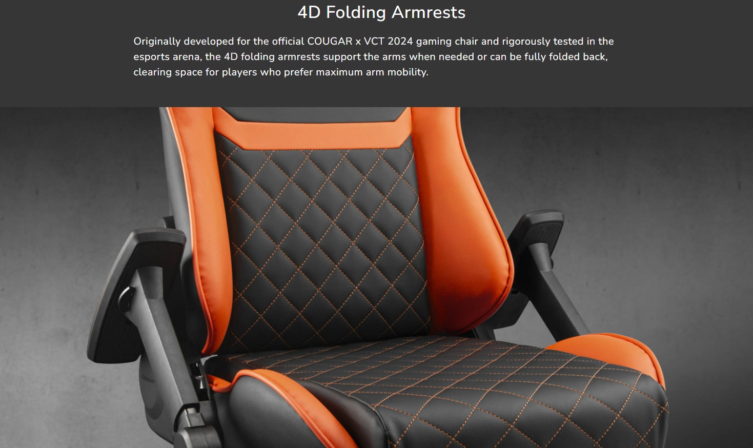 Cougar Armor One V2 4D Folding Armrests Gaming Chair